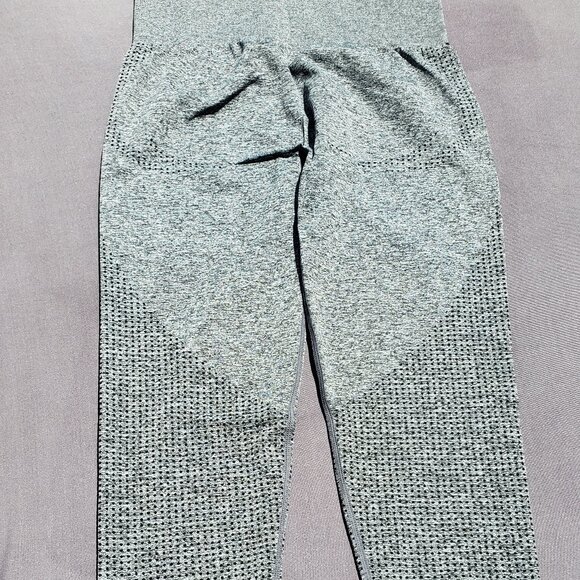 Seamless Leggings Smile Contour High Waist Workout Gym Yoga Pants Gray - Picture 8 of 8